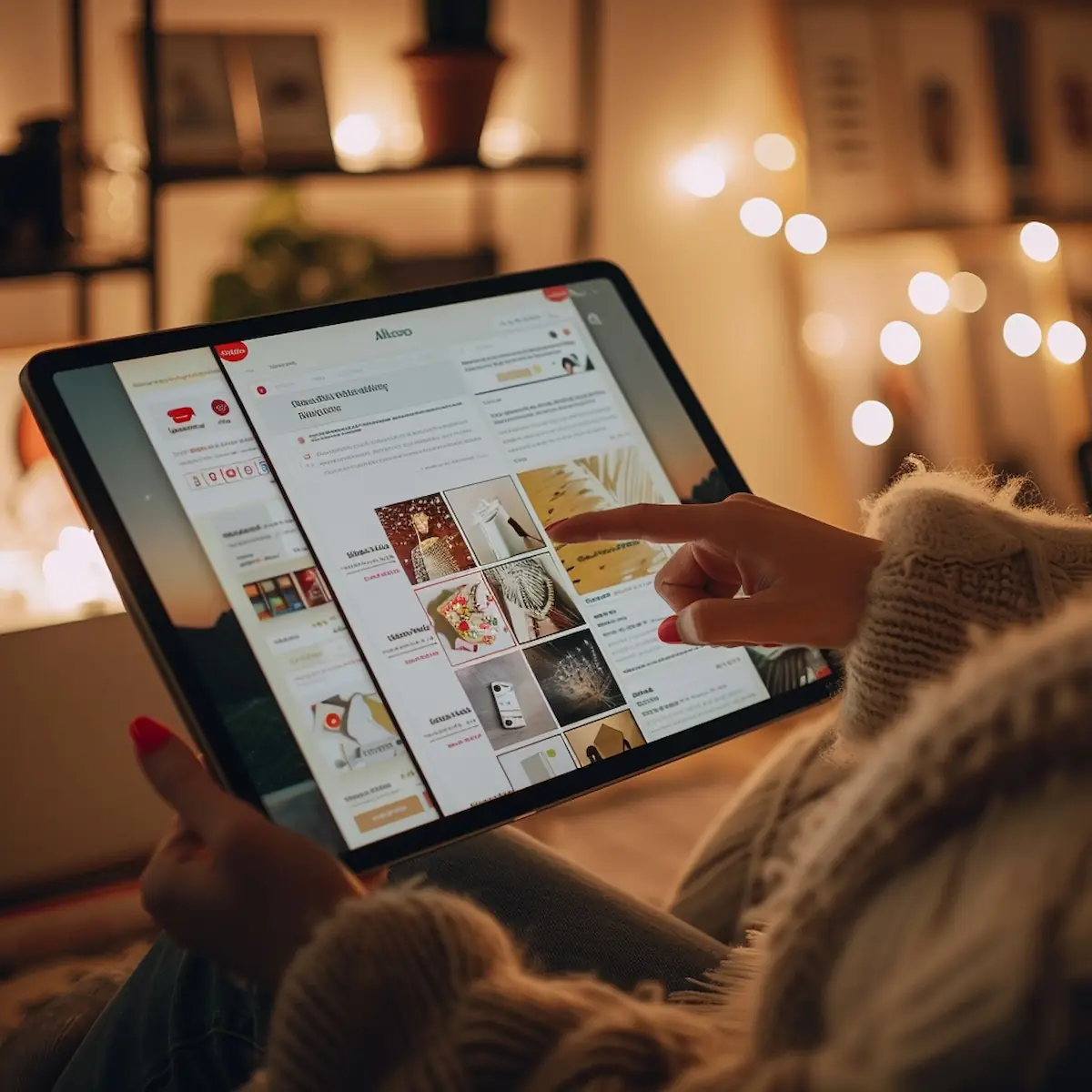 What is AliExpress, close-up of book or tablet with homepage