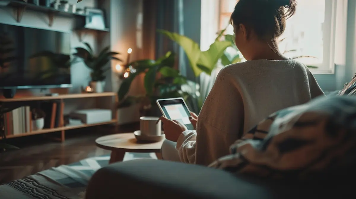 AliExpress password setup, securing account in modern living room