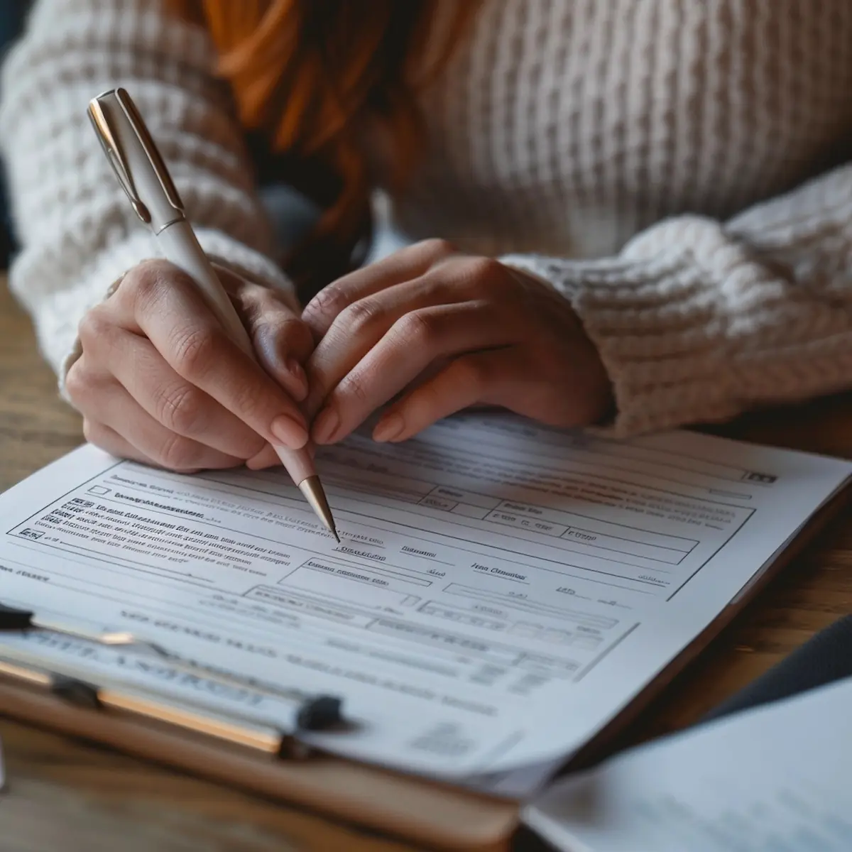 AliExpress return support, filling out return form at desk