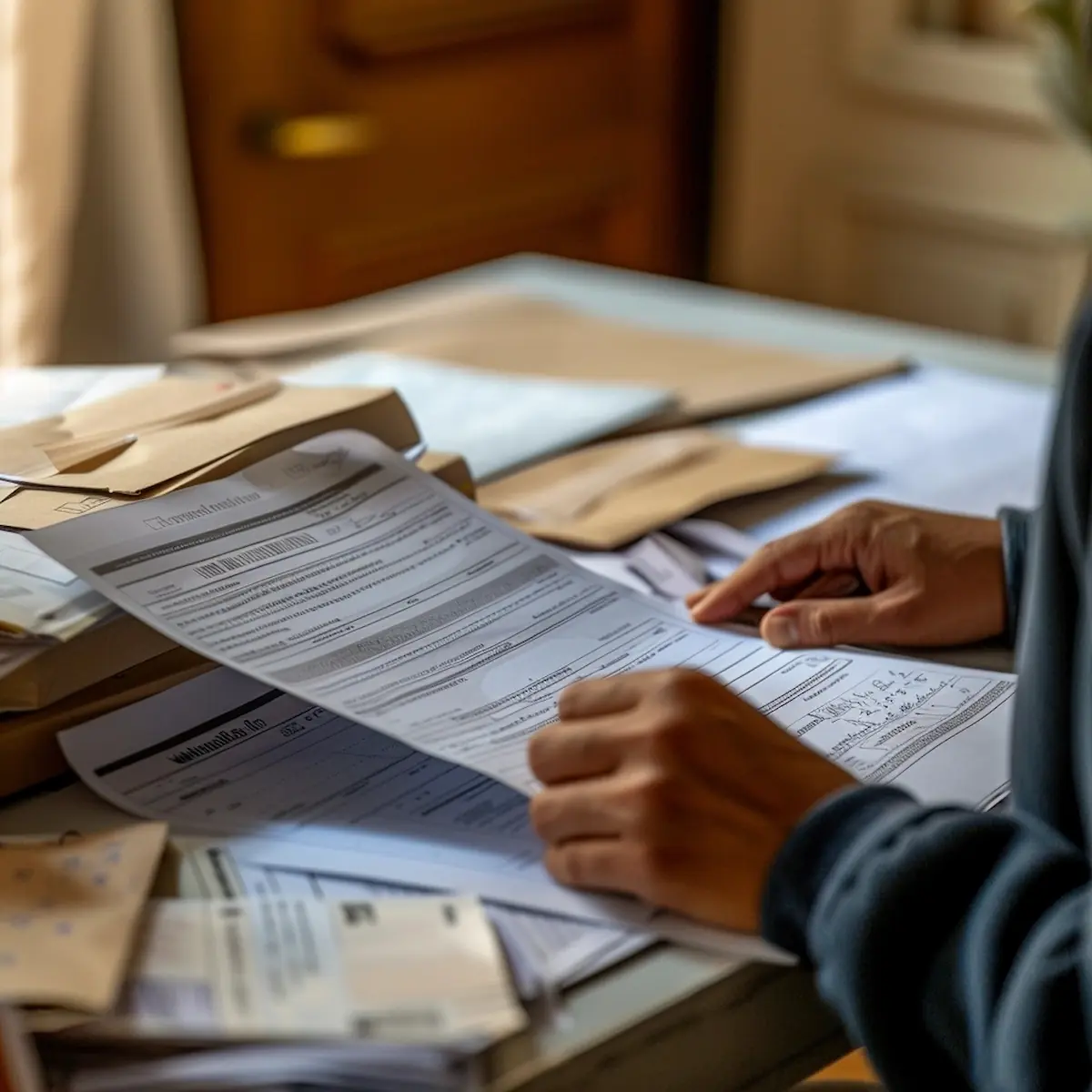 Lost packages AliExpress, reviewing lost package claim form at desk