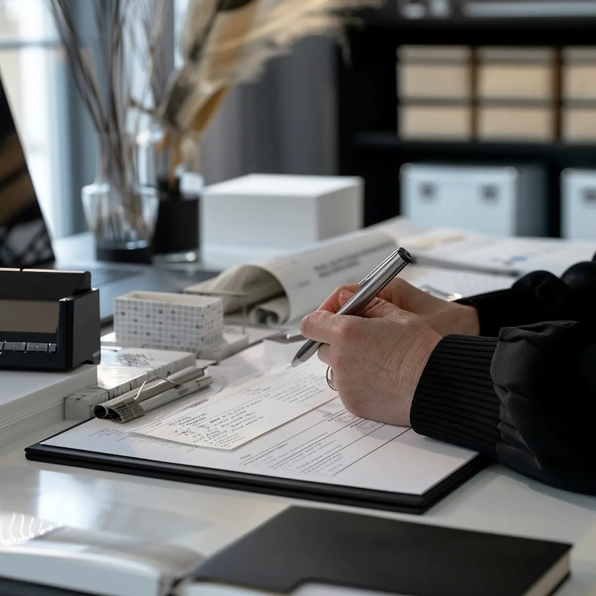 Post-purchase communication AliExpress, messaging seller at desk